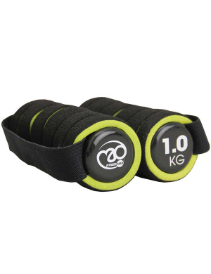 Fitness-Mad Pro Handweights 1Kg (Pair) - Fluo Green
